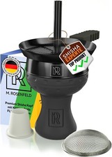 Shisha Kopf Set Tonkopf schwarz Handarbeit Kamin  FLIC FLAC Aufsatz M. Rosenfeld