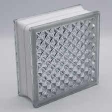 Basic Glasbaustein Net klar, 19 x 19 x 8 cm - 6 Stück