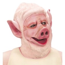 Schweine Maske mit Plüsch /