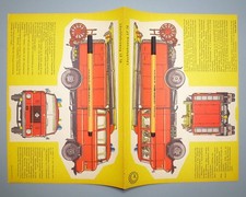Atze Typenbogen Modellbogen, Bastelbogen, Löschfahrzeug LF 16, Original 1975 DDR