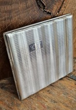 edles Zigarettenetui Alpacca Hoka , innen vergoldet , mit Monogram 