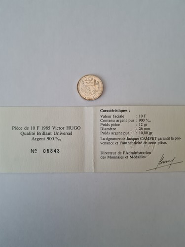Francs 1985 victor hugo - 10,