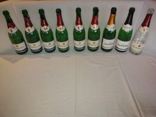 9 leere SEKT flaschen als deko