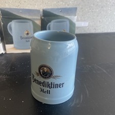 Benediktiner hell Steinkrug 4x