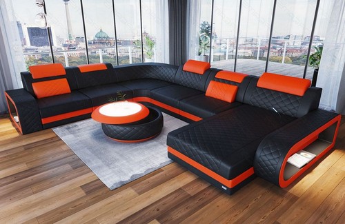 Couch wohnlandschaft leder - couch,