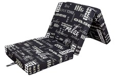 Faltmatratze Klappmatratze Samba 40218-700 190x70x9 cm schwarz Schrift Sun Garde