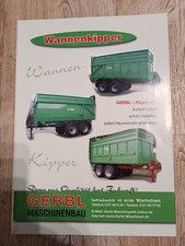 Prospekt Gerbl Wannenkipper Traktor Schlepper Brochüre M