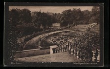 Bochum, Stadtparkterrasse, Ansichtskarte 1921 