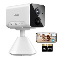 3MP Überwachungskamera Innen WLAN WLAN innenkamera mit akku für Babys/Haustiere