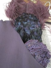 FEDER lila Kopfschmuck 1920 Boheme Charleston Tanz 20er antik Babylon Berlin