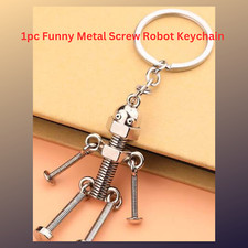 1 Stck. lustiger Schlüsselanhänger Metallschraube Roboter Metallschraube Körper Roboter Schlüsselring Männer Geschenke