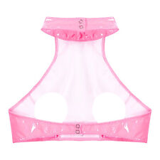 Damen Kunstleder Crop Top