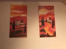 Bilder 2 Stück, Wandbilder Mediteran