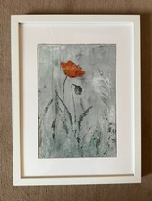 Mohnblume  Ölbild  Blumen , Natur, selbst gemalt, 30x 40 cm