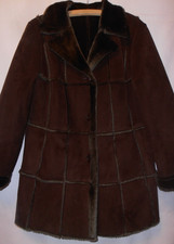 Damen kurz Mantel/Jacke Kunstleder Wildleder-Optik  Gr. 42
