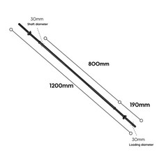 Langhantelstange 30mm schwarz Hantelstange für zuhause 70kg-90kg