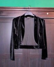 Bolero Weste Jacke Samt elegant neu Größe L 42/44 in schwarz Damen Mint Limit