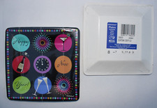 16 Stk. Pappteller Einweg Motiv Happy New Year Partygeschirr Silvester Neujahr