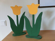 2er Set Tulpen aus Holz Handausgesägt