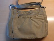 TRAVELON Midi-Umhängetasche Polyester LED-Lampe Riemen ca. 150cm sand NEU 