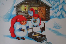 Tischset Wichtel Zwerge Katze