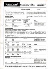 Service Manual-Anleitung für Grundig Melody Boy 1000 E, Transistor 900 E 