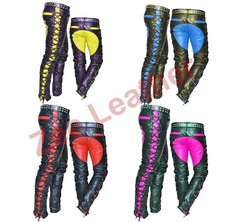 Men Real Leather Pants Side