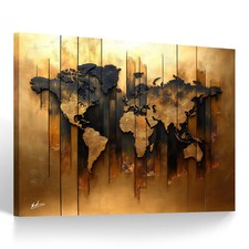 Leinwand Bild Weltkarte