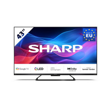 43 Zoll Fernseher 4K UHD QLED Google TV, 144Hz, Dolby Vision IQ -SHARP 43GR8265E