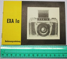 Bedienungsanleitung für DDR - Fotoapparat EXA 1a VEB PENTACON Dresden Top
