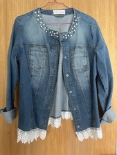 DamenJeansjacke, Blau mit