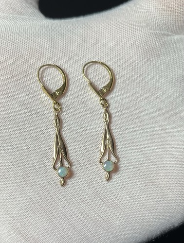 Jugendstil ohrringe 333 gold - ohrringe,
