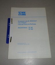 Teilekatalog / Spare Parts List Sachs Stamo St 281 / 282 Stand 09/1975