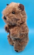Vintage Biber Murmeltier Braun 20 cm hoch Plüsch Stofftier