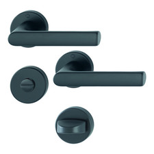 HOPPE Türgriffgarnitur Drückergarnitur Innentür schwarz Hamburg 1700 SKOL