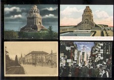 Lot/Sammlung 7 alte Ansichtskarten Leipzig ab 1900-plus Fotomäppchen