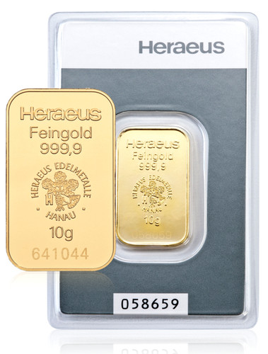 Goldbarren heraeus gramm - heraeus, 10