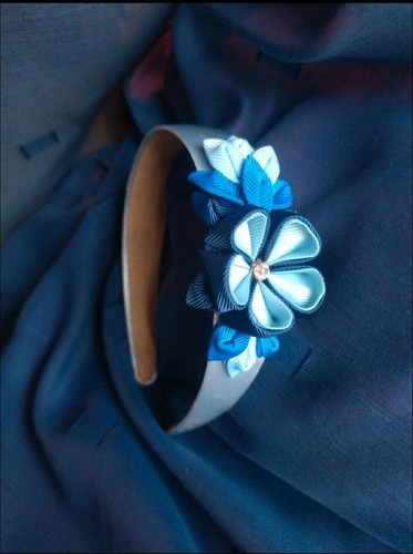 Kanzashi technik handarbeit - kanzashi,