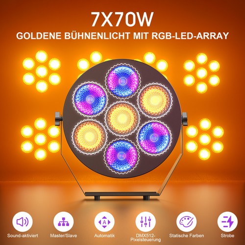 7x70w goldenes bühnenlicht - 7x70w,