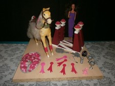 Barbie Pferd Jumping Horse mit Zubehör und Barbie  Puppe 2007 Mattel