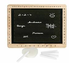 Schiefertafel aus Holz Kindertafel mit Kreide und Schwamm Alphabet und Zahlen