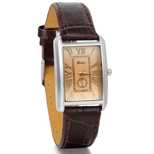 Herren armbanduhr retro - herren, leder