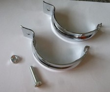 Auspuffschelle Trageschelle verchromt hinten passen bei Simson S50 S51 ua. Neu