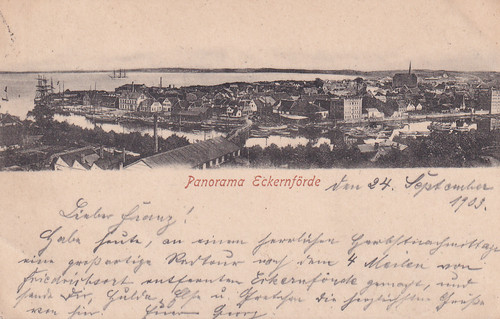 Eckernförde 1903 bahnpost - eckernförde,, 1903,