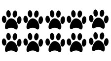 10 Stück Hundepfoten