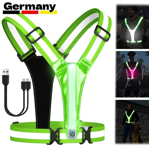 Led warnweste usb fahrrad - led,