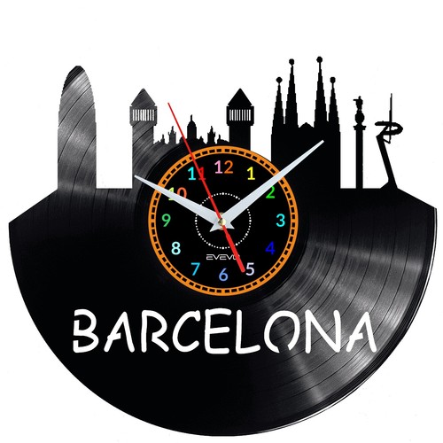 Barcelona wanduhr uhr geschenk - barcelona,