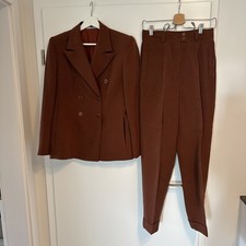 Damen Anzug Vintage Rostbraun Zweireiher Gr. 36 Von Signe incognito Oversized