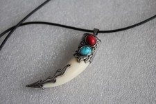 Halskette Anhänger Zahn Kette