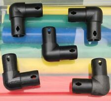 5 x Quadro - Raumkupplung 2-armig, schwarz - Kupplung  ( Klettergerüst )